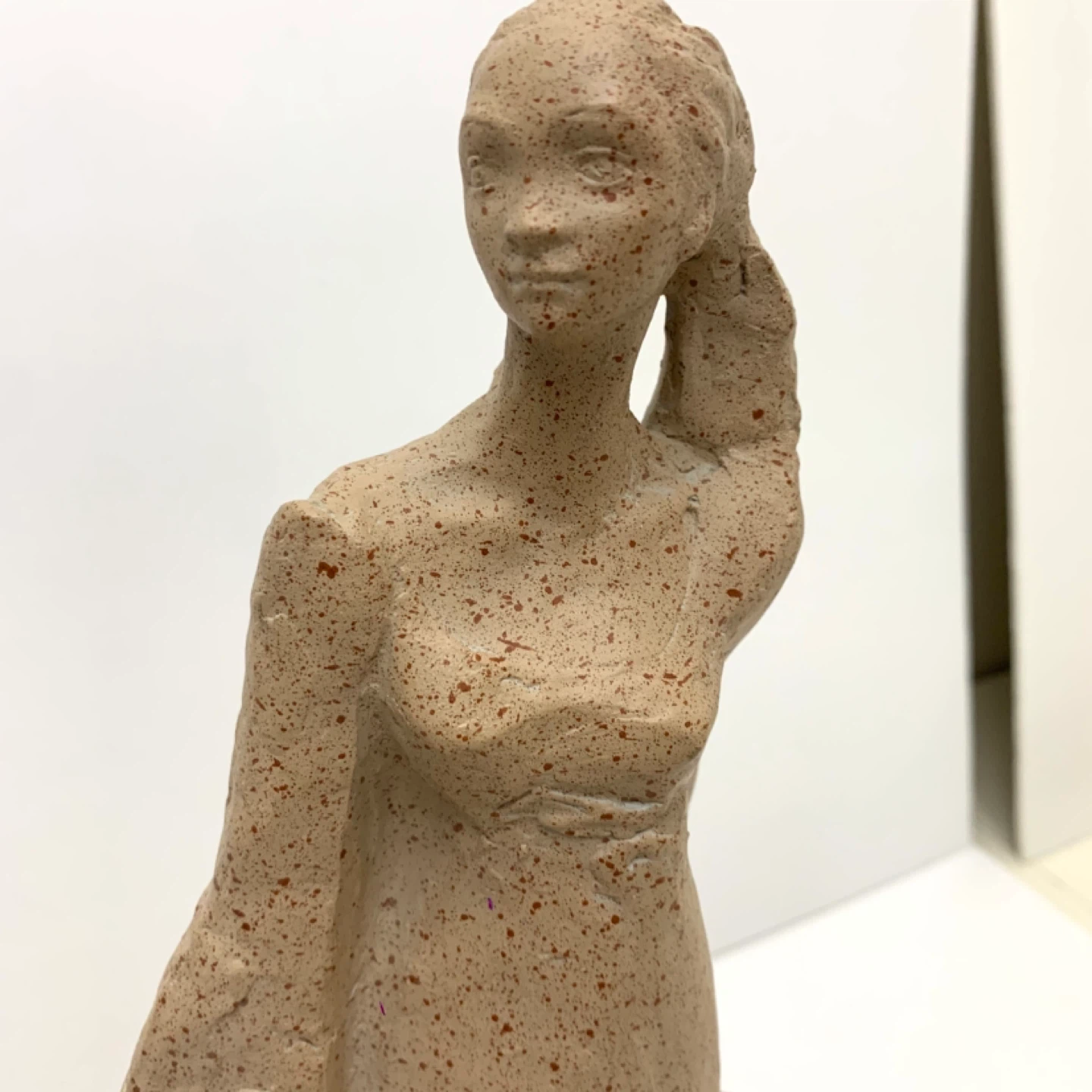 Mother Child Sculpture Clay Art Figurine Home Decor Statue - photo 4