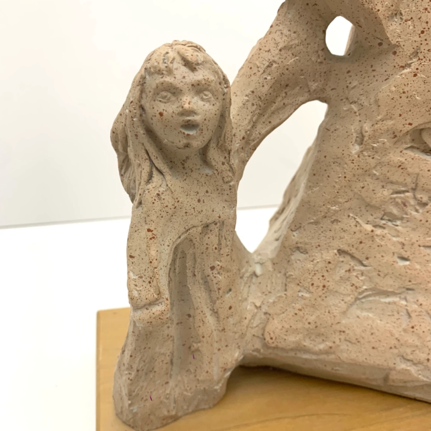 Mother Child Sculpture Clay Art Figurine Home Decor Statue - photo 5