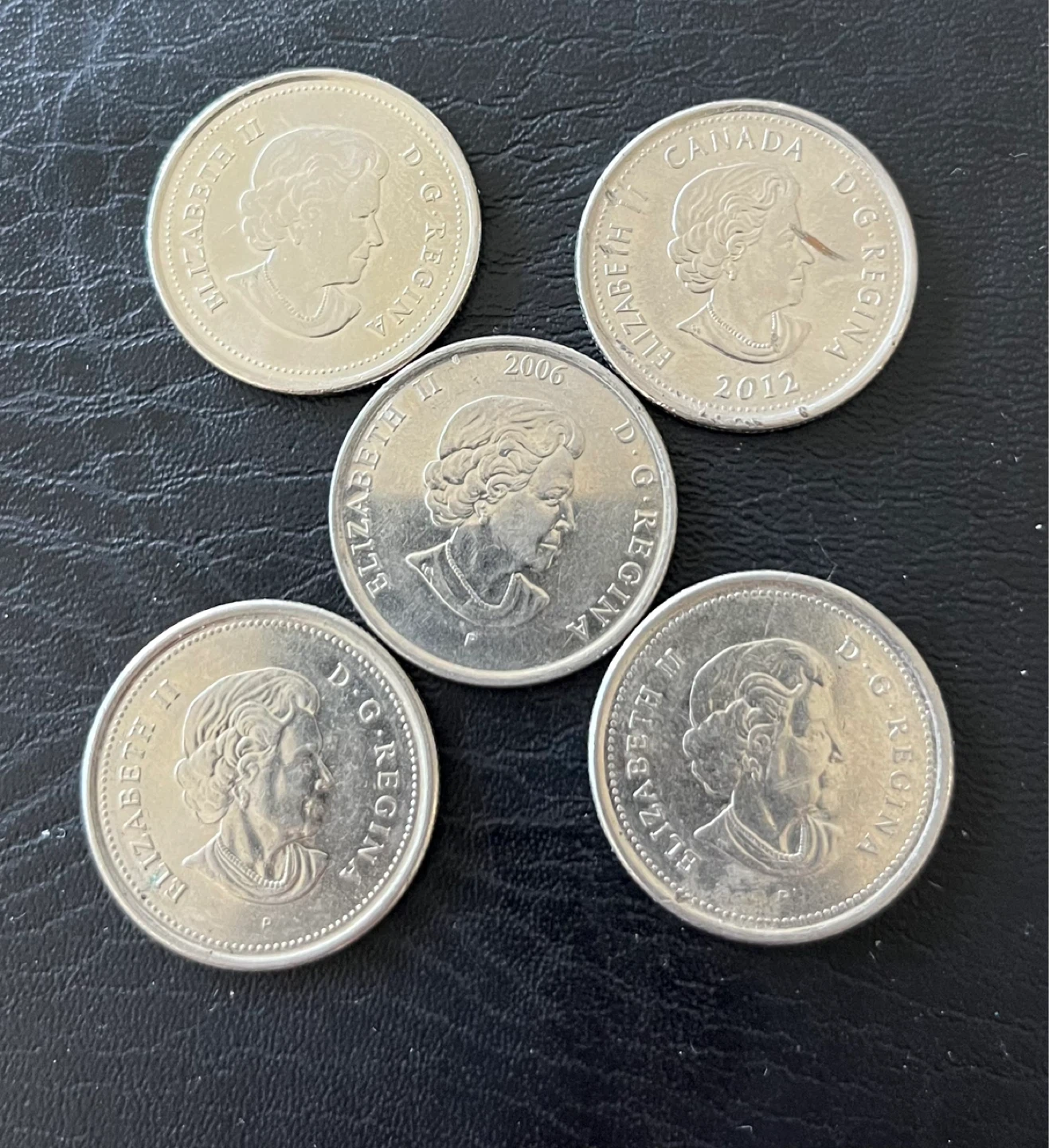Difference dates Colourful 🇨🇦 Canadian 25 Cent Coins - photo 5
