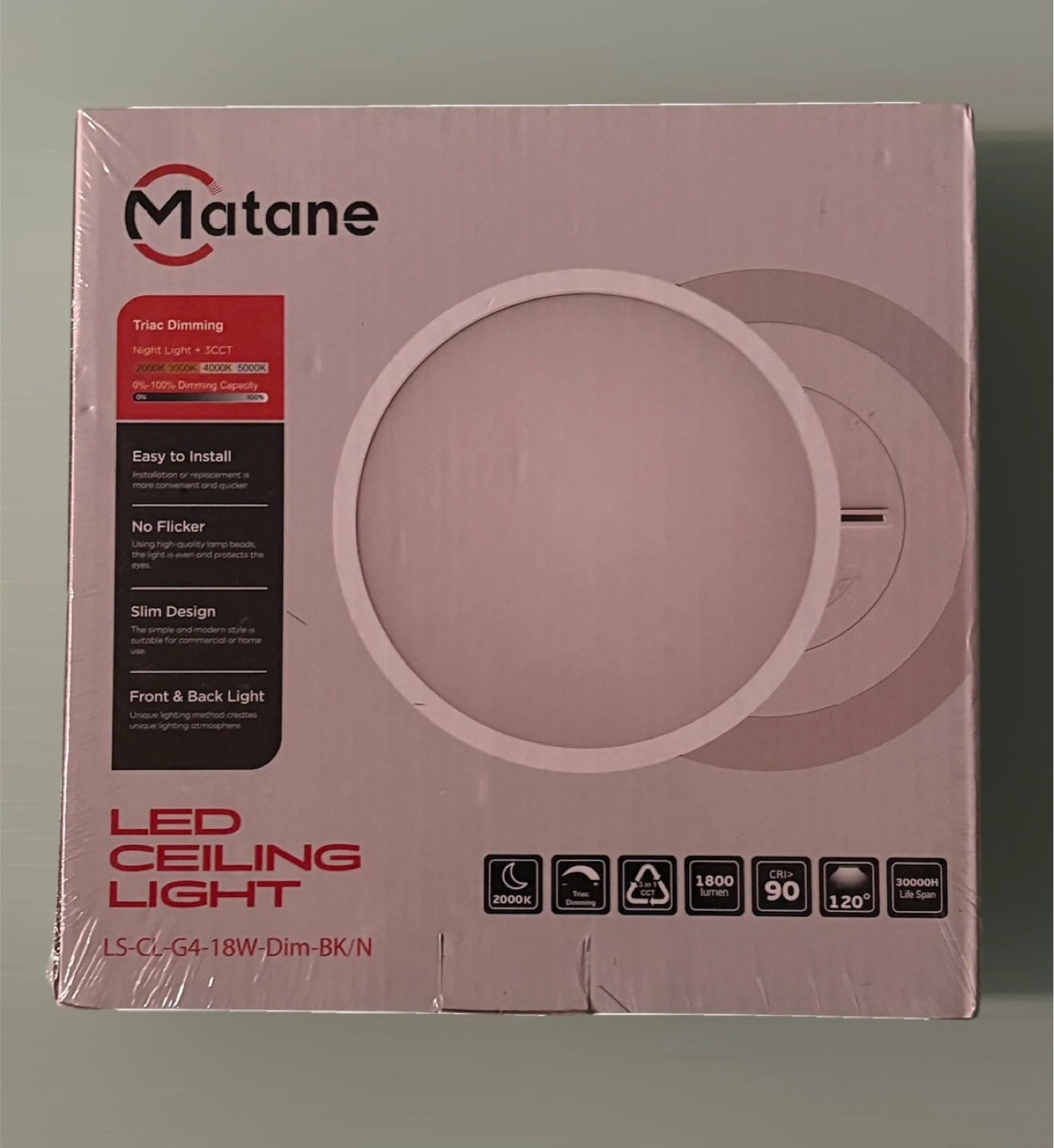 Matane 18W LED Ceiling Light 8.6 Inch ⚽️