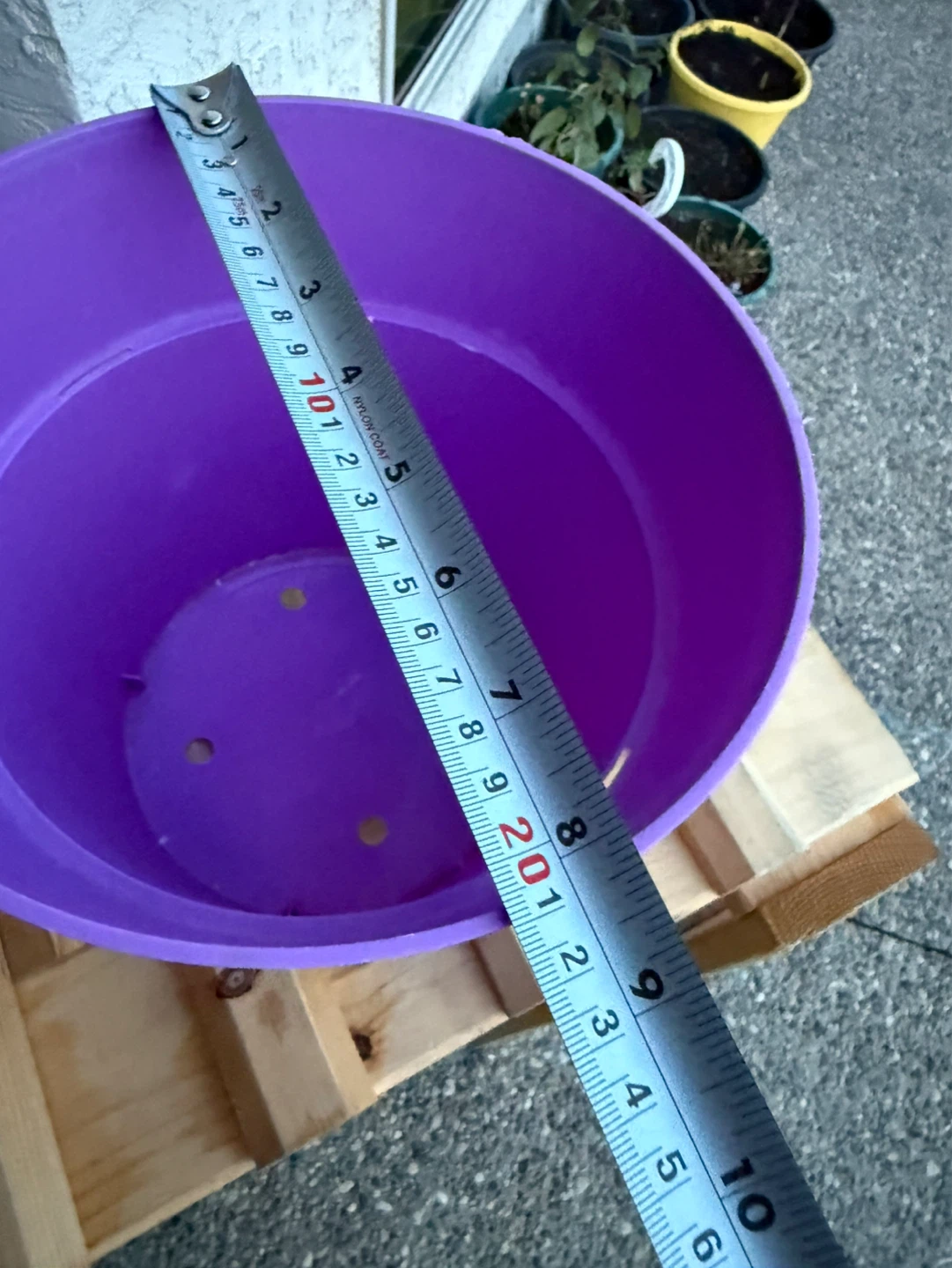 Purple Plastic Plant Pots (Set of 6) - photo 2
