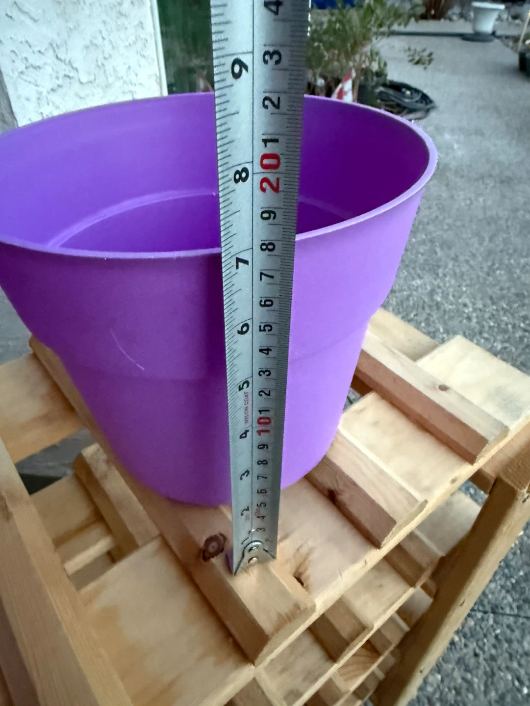 Purple Plastic Plant Pots (Set of 6) - photo 3