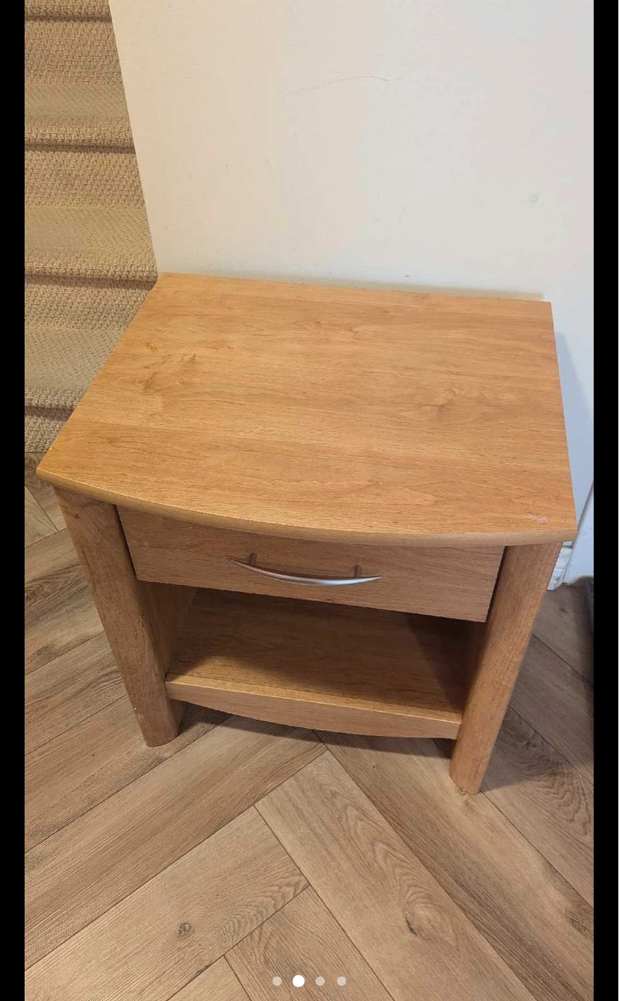 Wooden Nightstand with Drawer