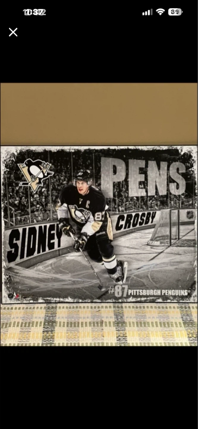 Sidney Crosby Pittsburgh Penguins #87 Hockey Poster