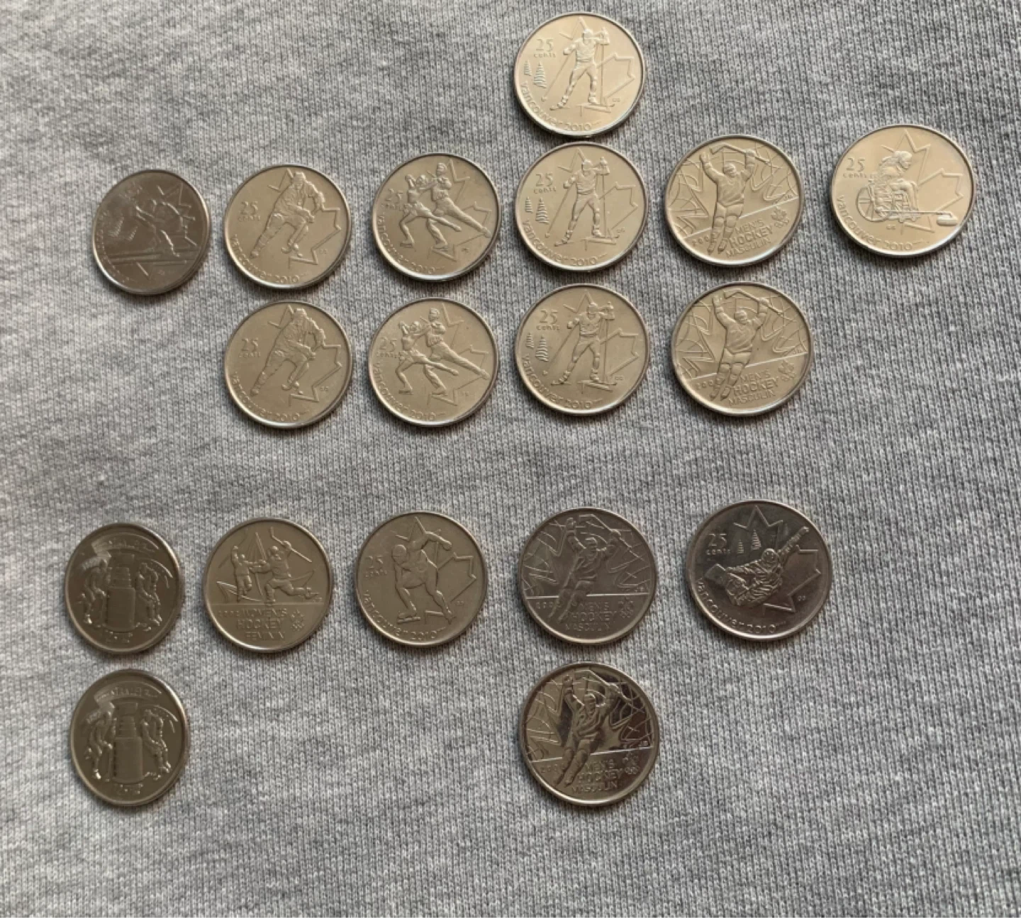 Various CAD Quarters Depicting SPORTS $0.50 each