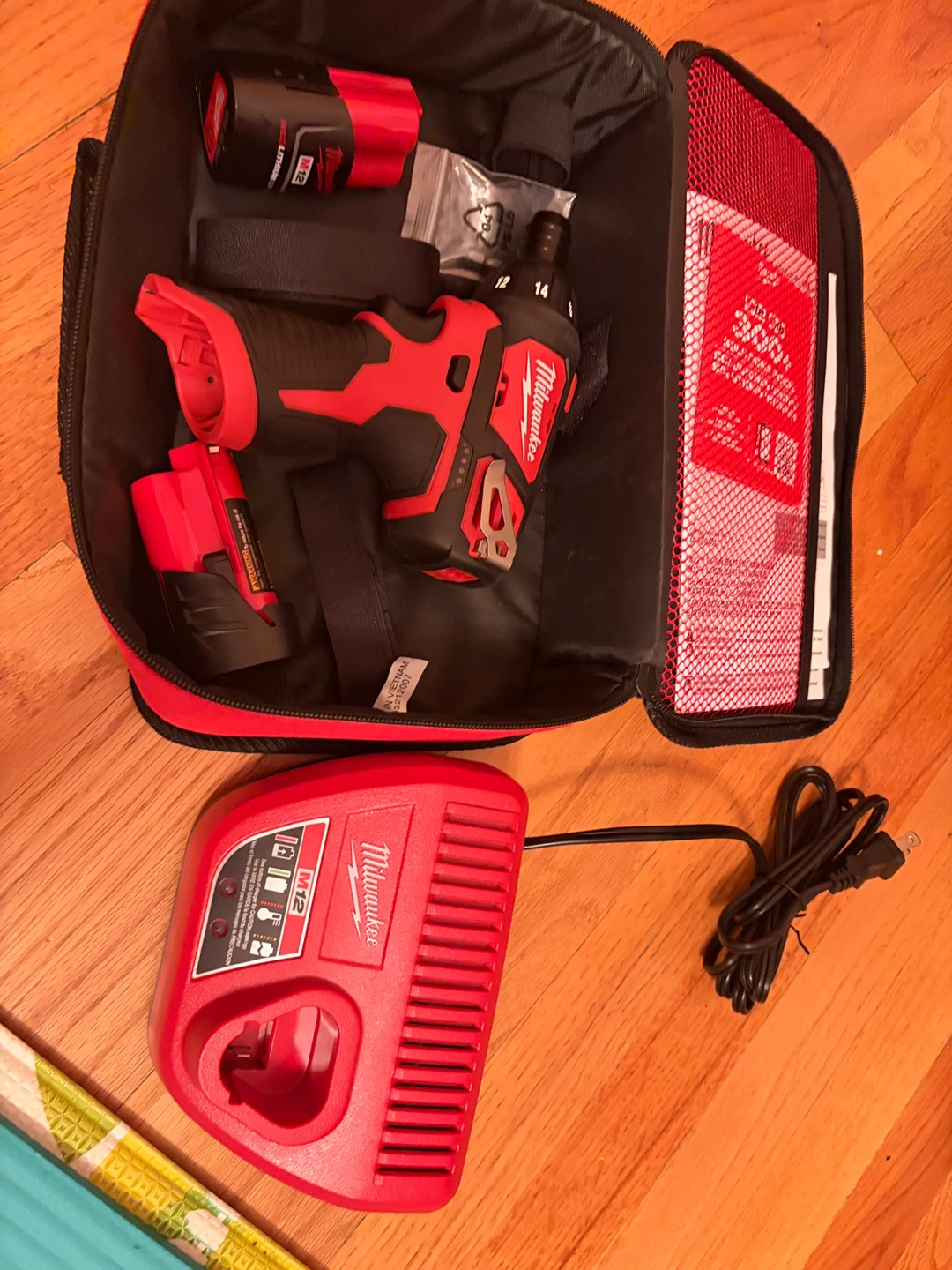 Milwaukee M12 Cordless Drill Set with Charger and Batteries