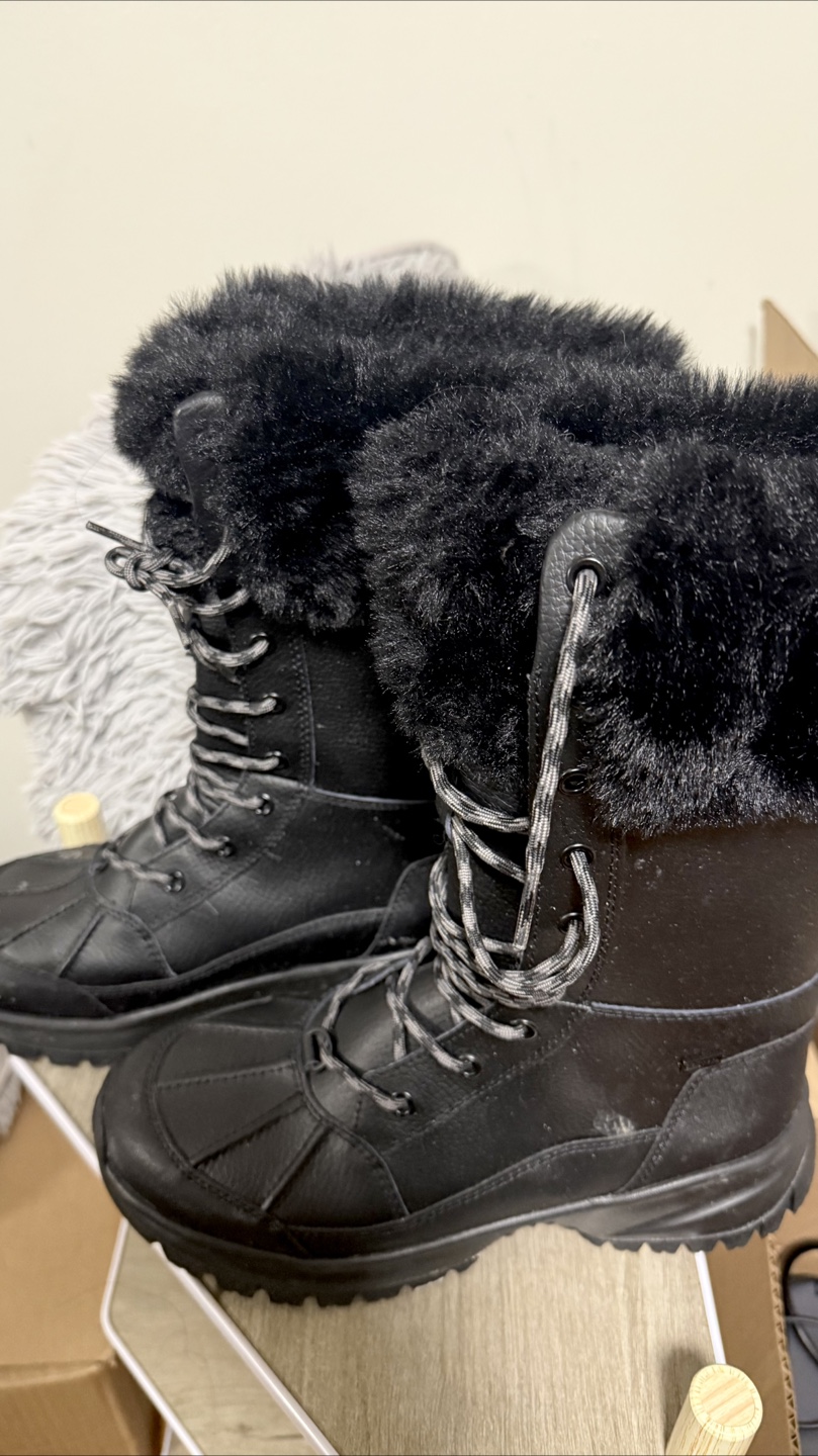 Black UGG Winter Boots with Fur Trim - photo 2