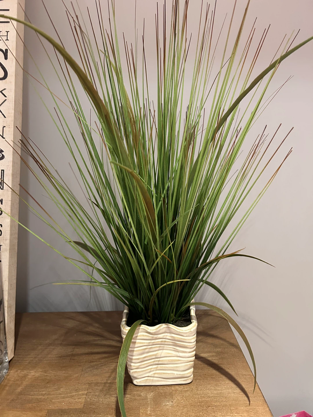 Artificial Grass Plant in Decorative Pot