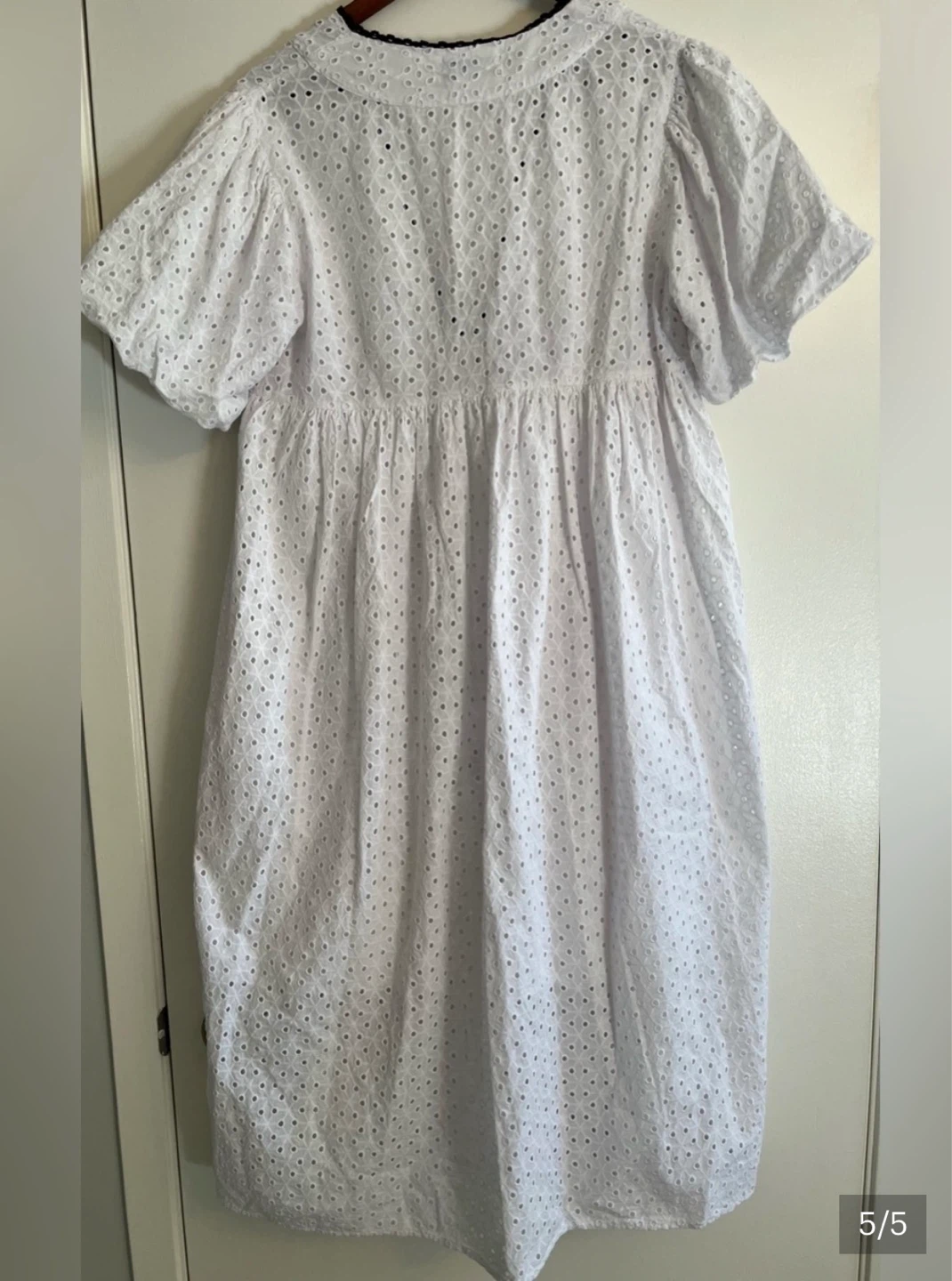 Urban Outfitters White Eyelet Midi Dress ⚽ - photo 5