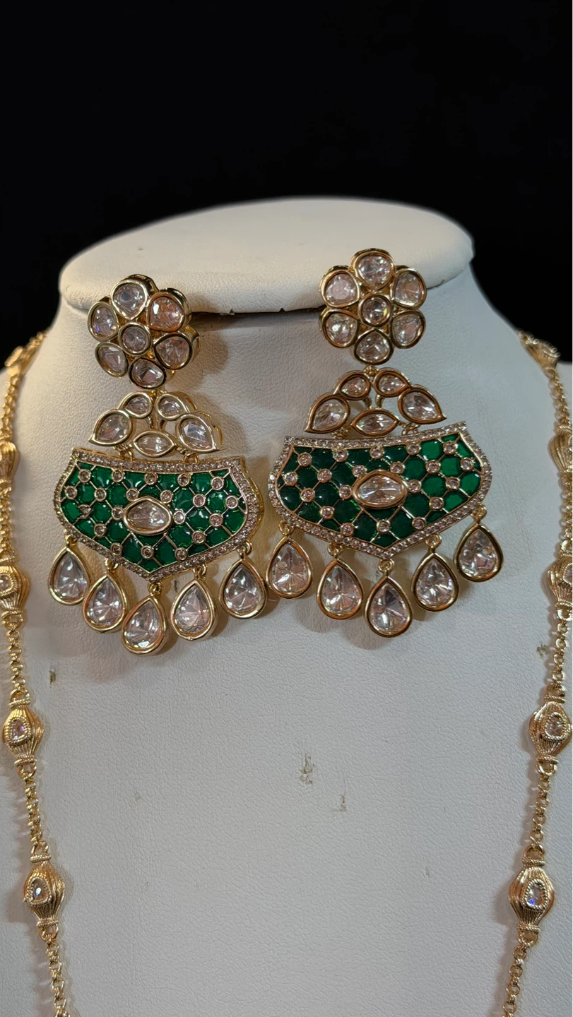 Green tayani necklace set - photo 2