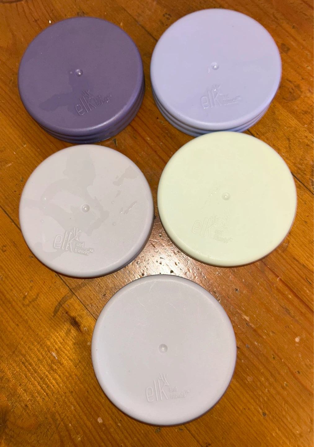 Set of 5 Elk and Friends Silicone Lids For Kid’s Cups ⚽️