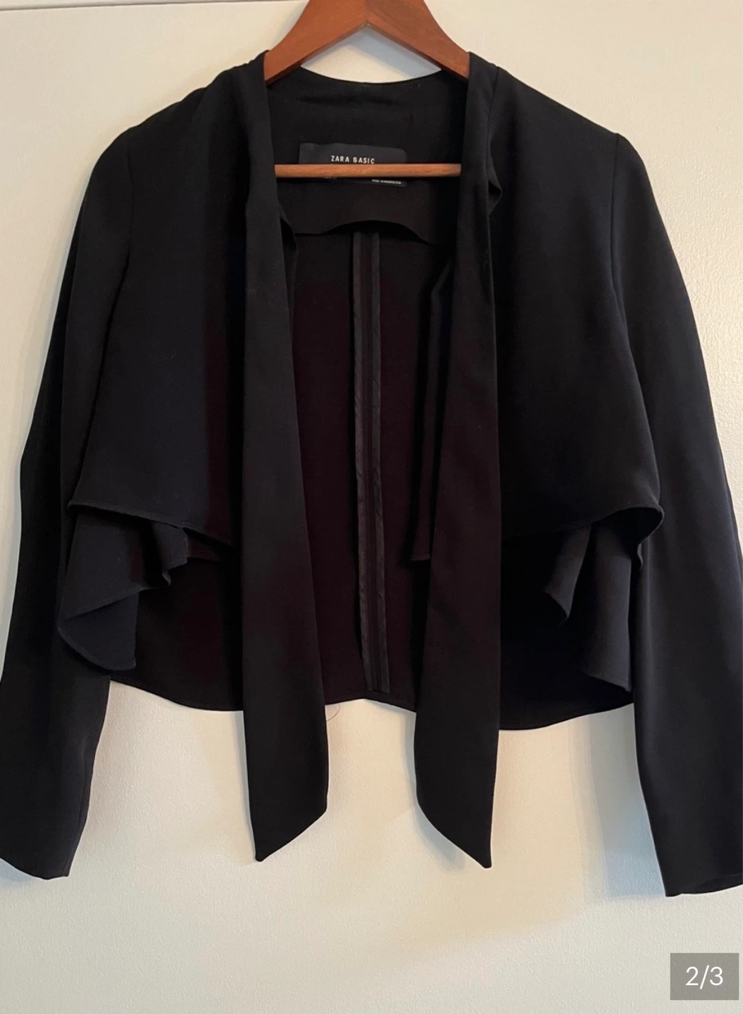 Zara Cropped Front Ties Open Jacket ⚽ - photo 2