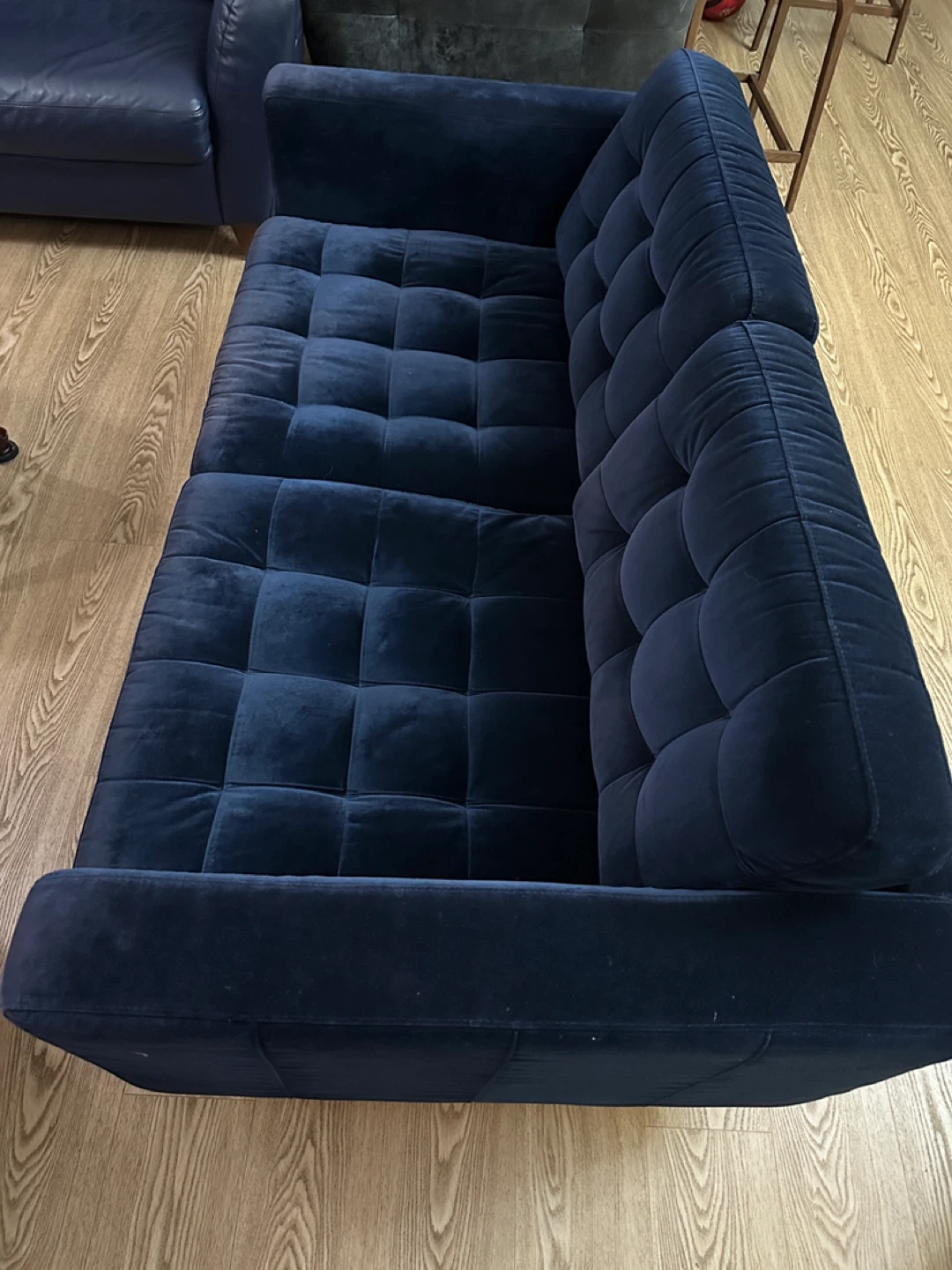 IKEA MORABO Dark Blue Velvet Loveseat Sofa (CAN DELIVER) - photo 5