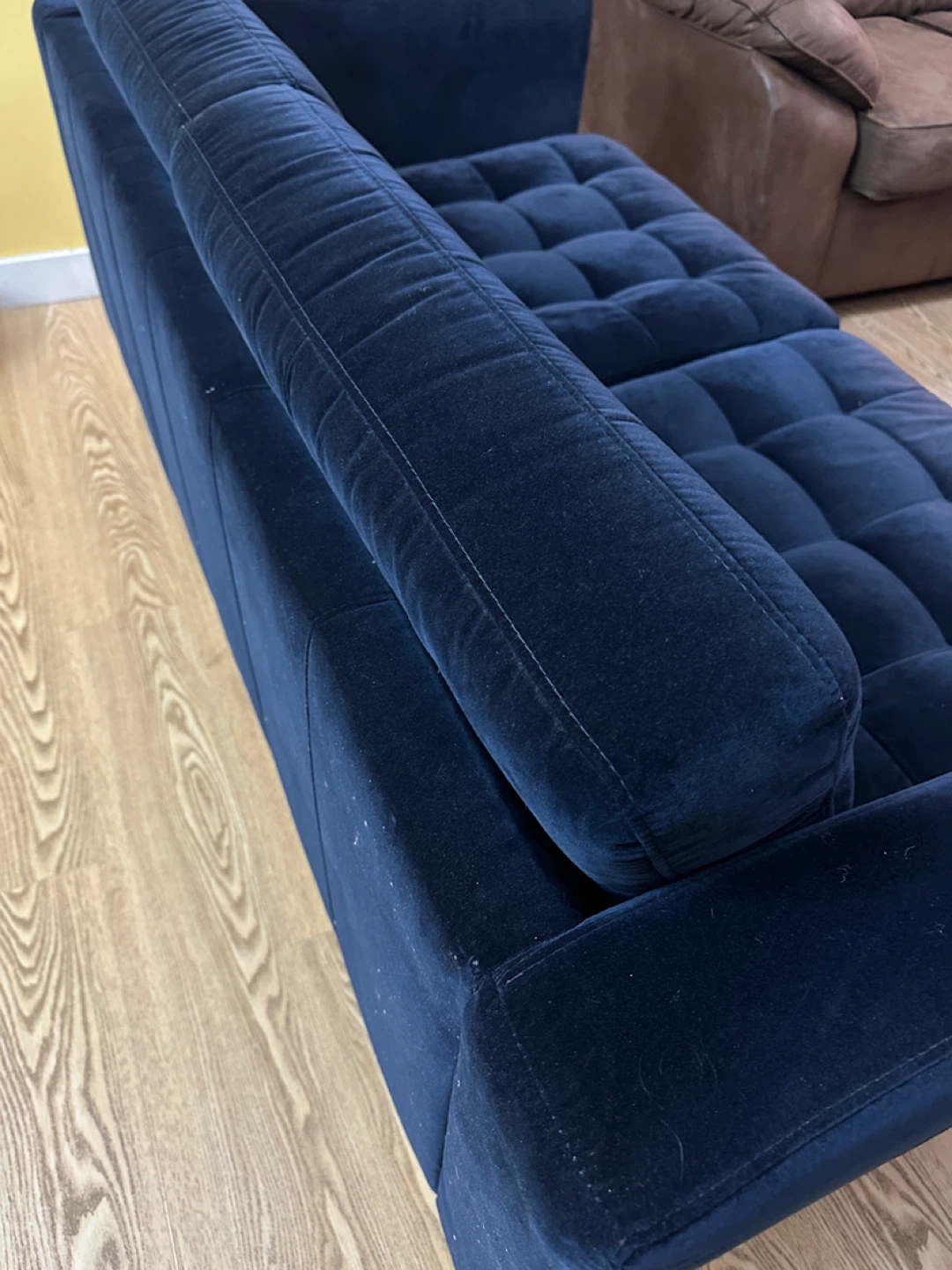 IKEA MORABO Dark Blue Velvet Loveseat Sofa (CAN DELIVER) - photo 4