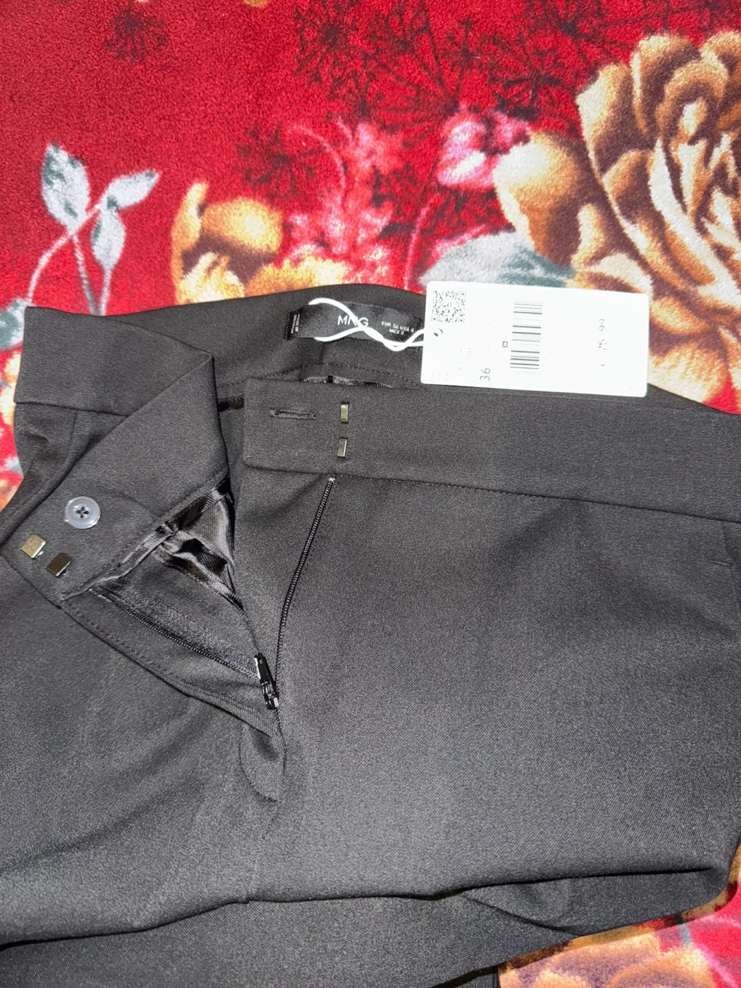 Mango Black Wide-Leg Pants - photo 3