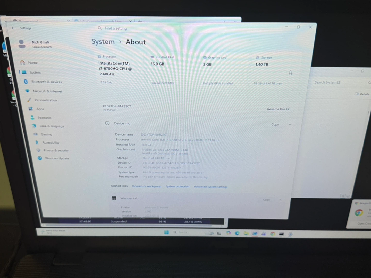 ASUS ROG GL752VW Gaming Laptop - photo 2