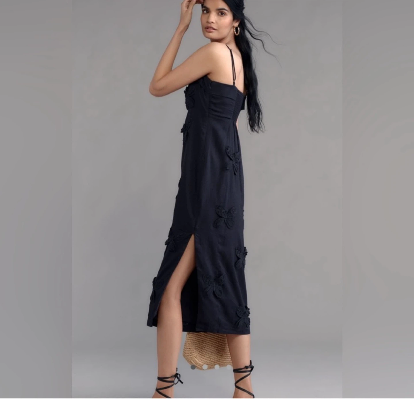 Anthropologie Linen Midi Dress ⚽