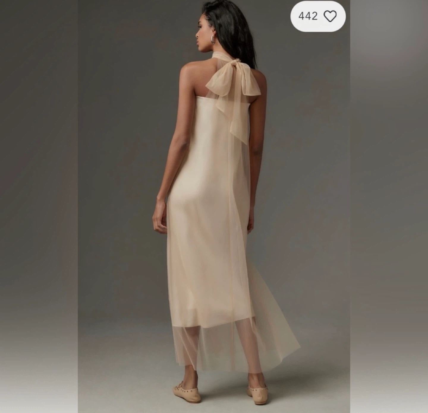 Anthropologie Tulle Halter Dress ⚽ - photo 4