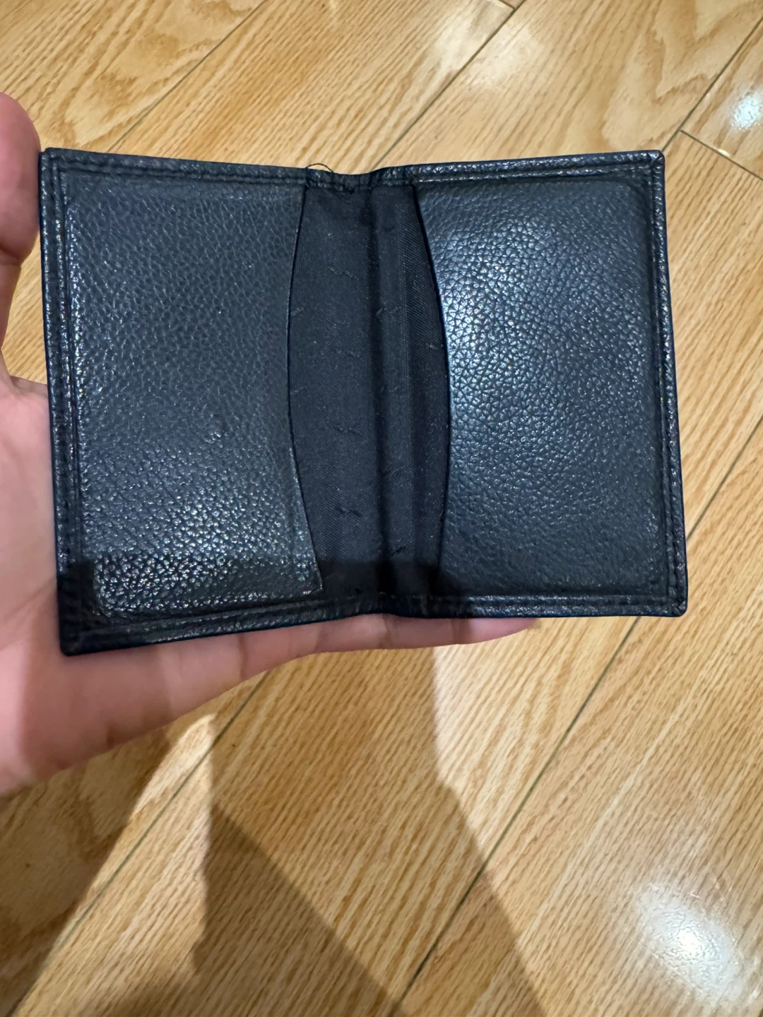 Black Leather Card Holder - photo 2