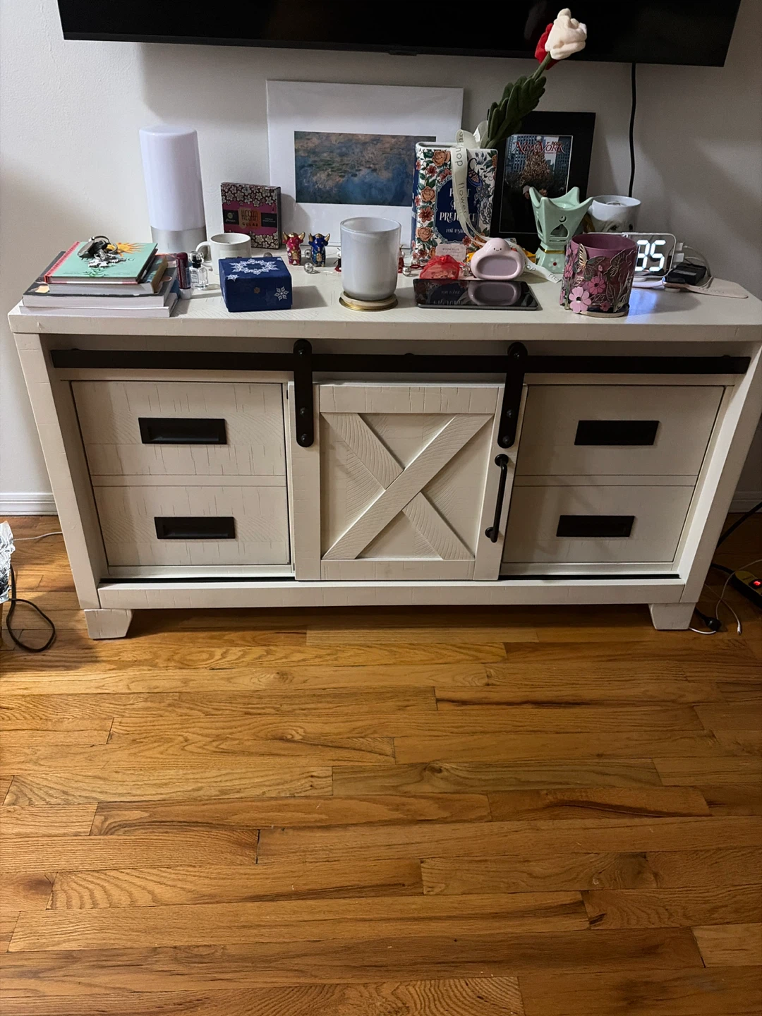 Farmhouse Barn Door Accent Cabinet