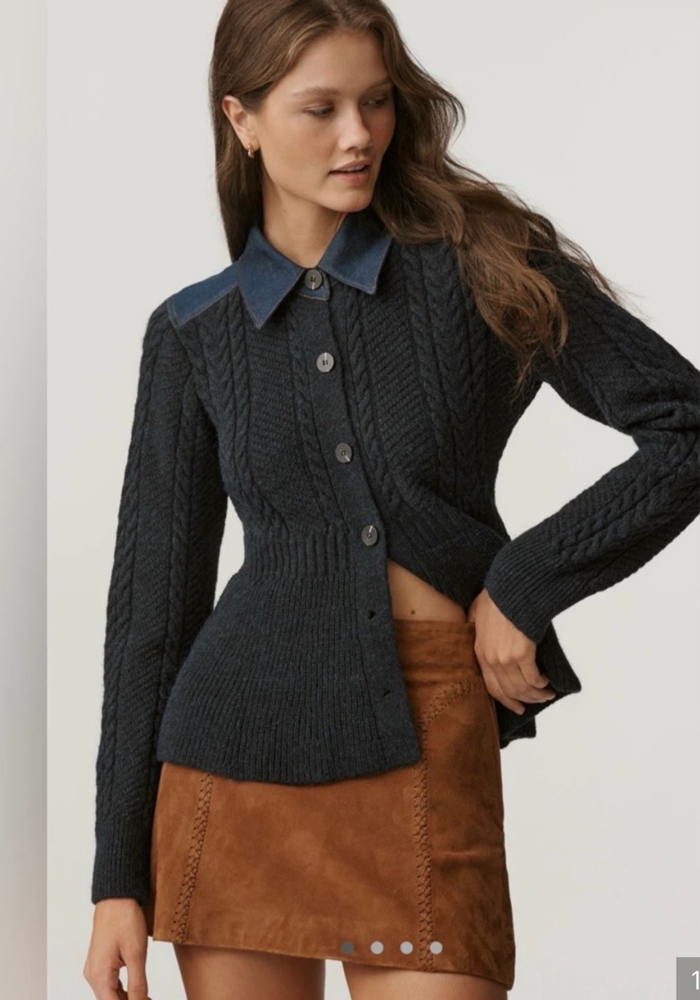 Pilcro Cable Knit Cardigan ⚽