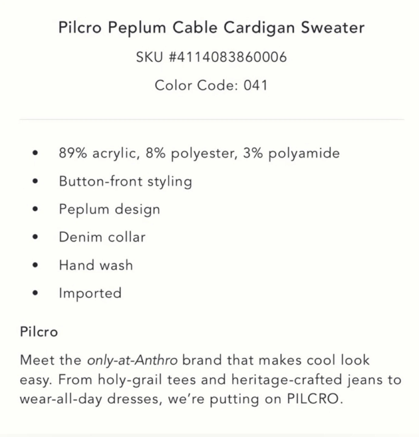 Pilcro Cable Knit Cardigan ⚽ - photo 5