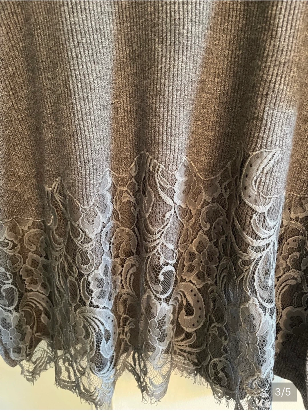 Knit Tunic With Lace ⚽ - photo 3