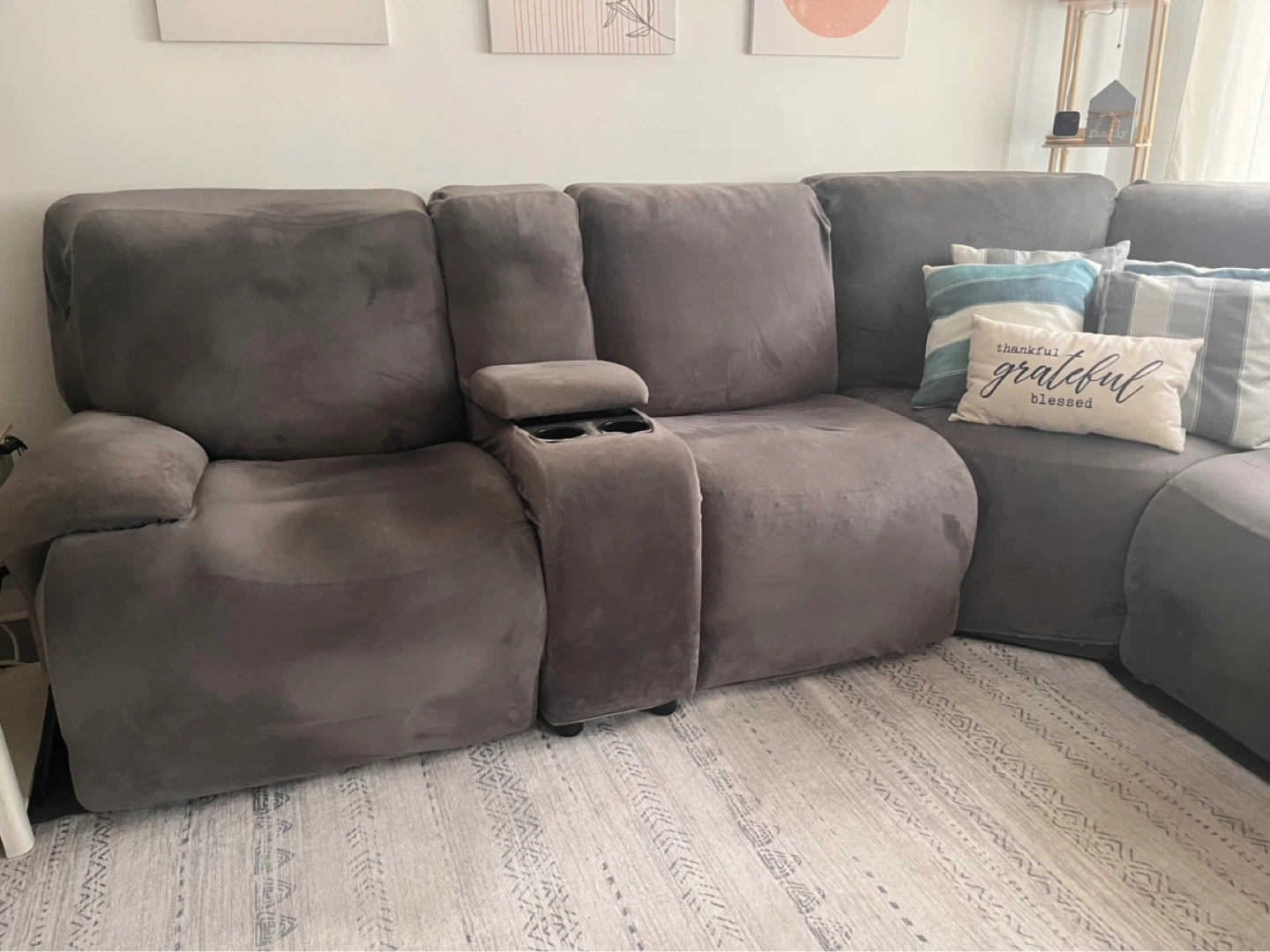 Sofas Sectional 6 Piece with 2 Power Recliner - photo 2