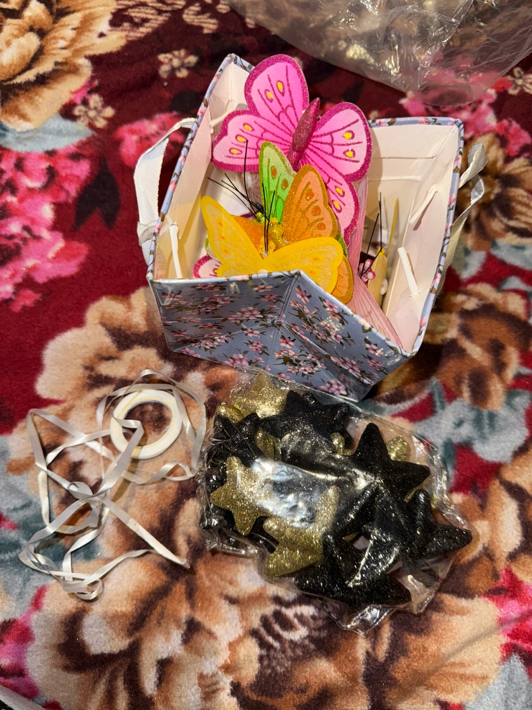 Decorative Butterflies and Stars Set