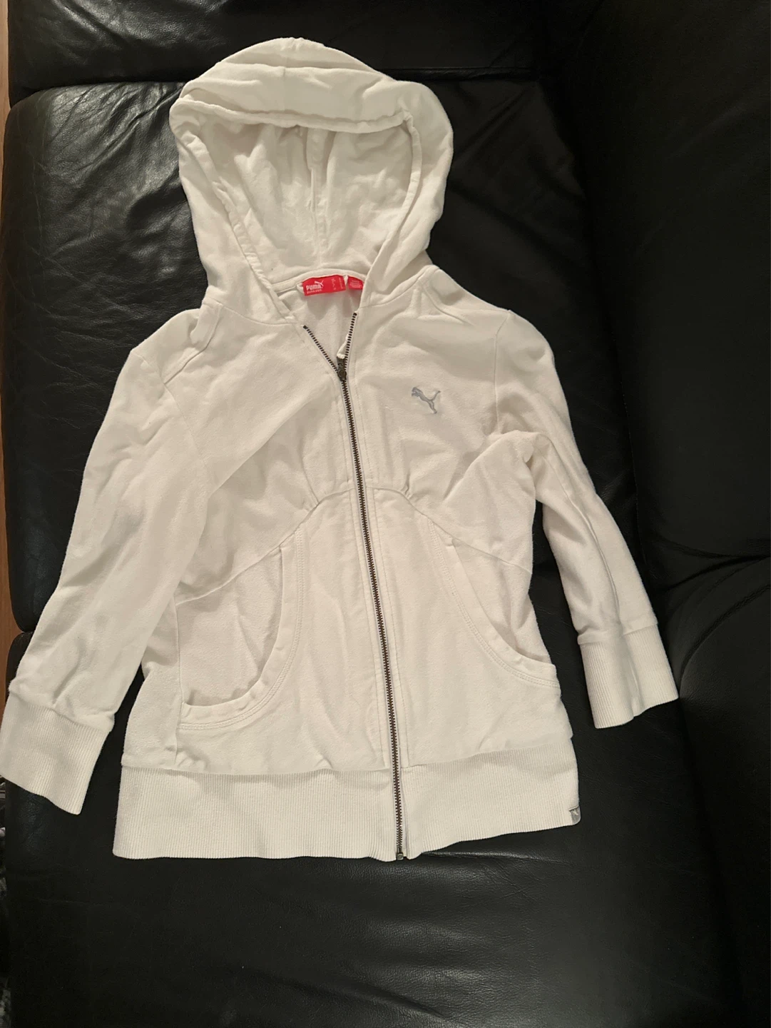 Puma White Zip-Up Hoodie