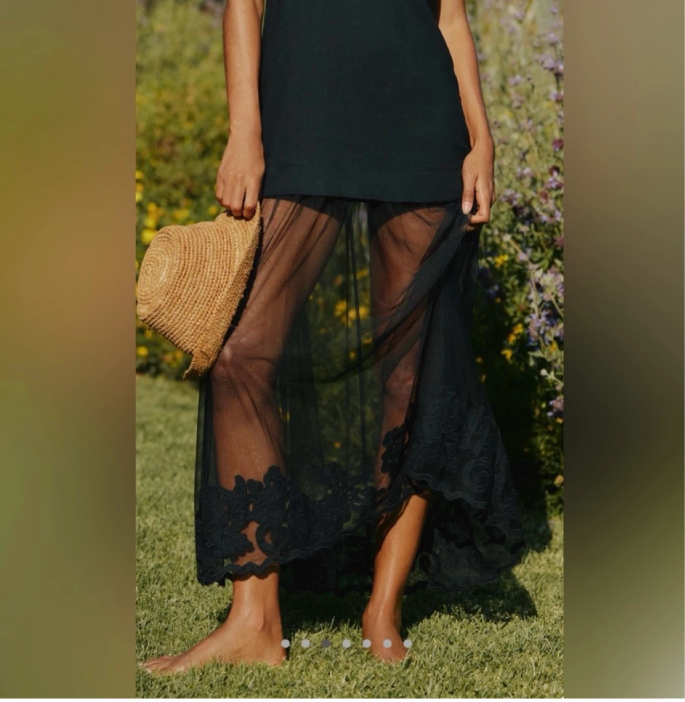 Anthropologie Black Linen Blend Dress ⚽ - photo 4