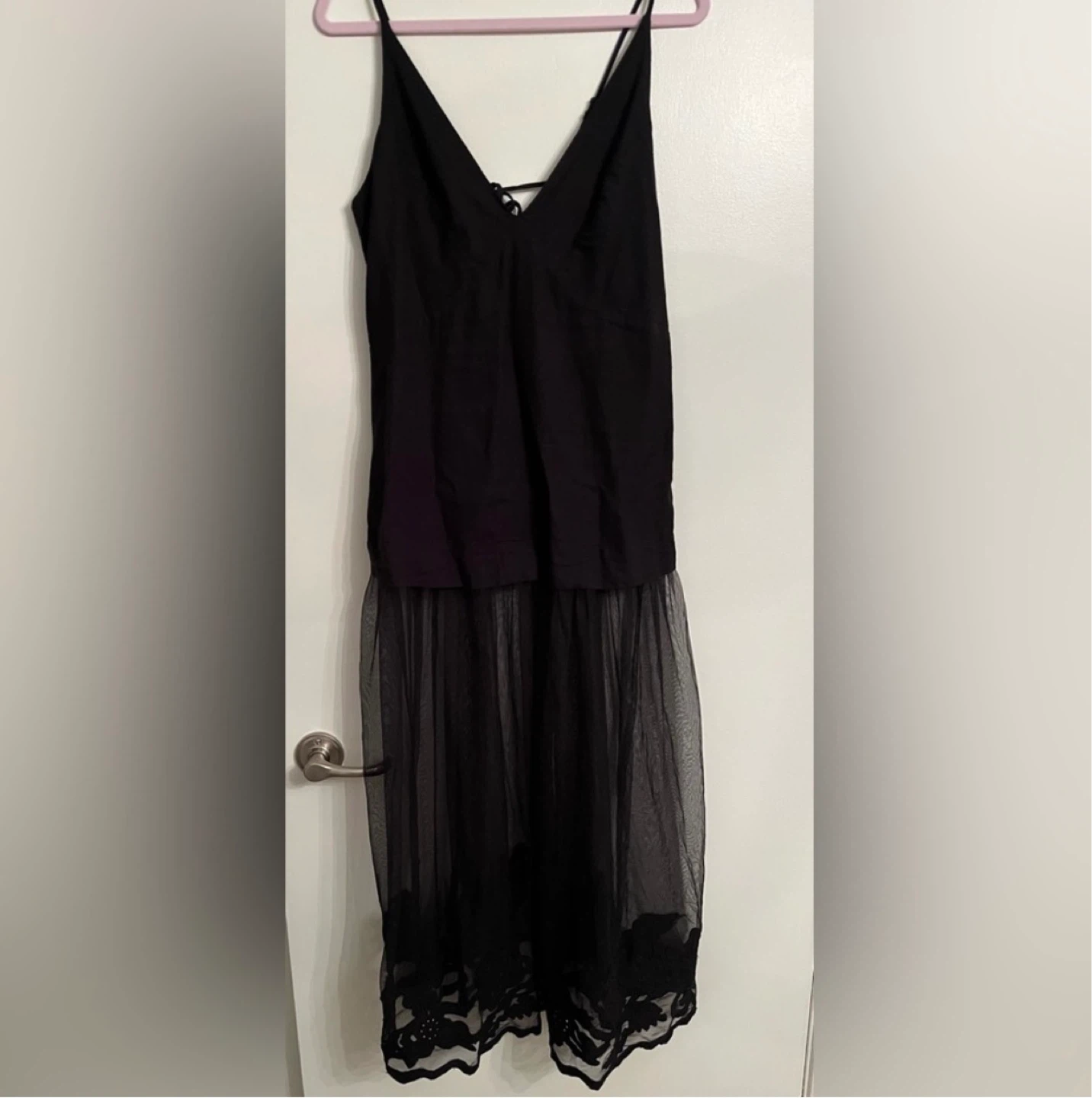 Anthropologie Black Linen Blend Dress ⚽ - photo 5