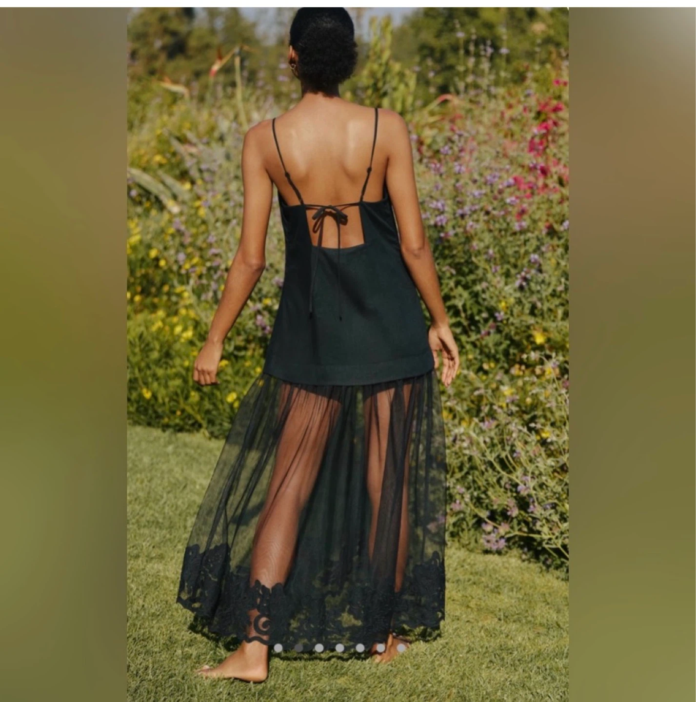 Anthropologie Black Linen Blend Dress ⚽ - photo 3