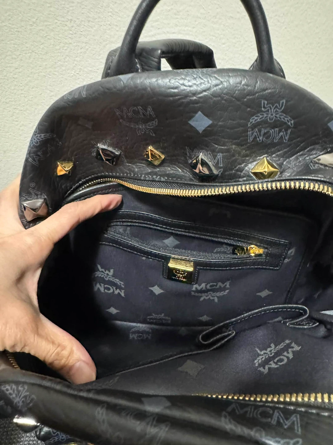 MCM Studded Backpack - photo 2