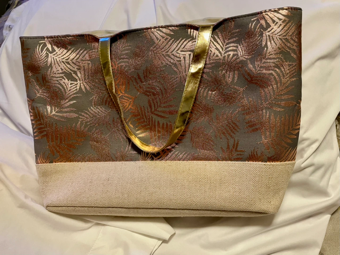 ⚽️ Tote Bag with Leaf Pattern - photo 2