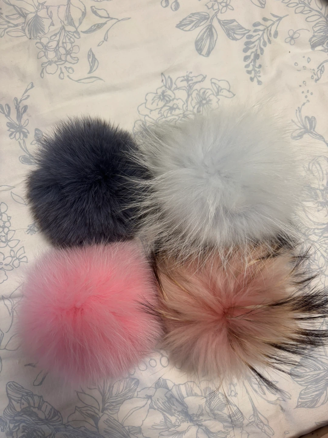 Genuine Fur Pom Pom bag charms