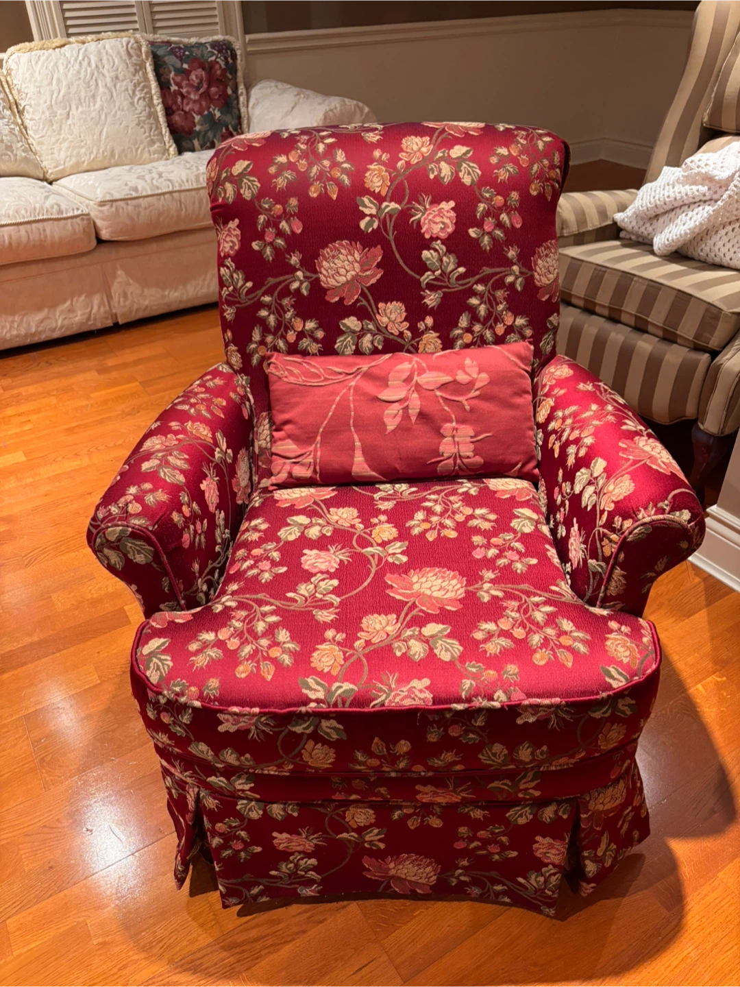 Floral Swivel Accent Chair