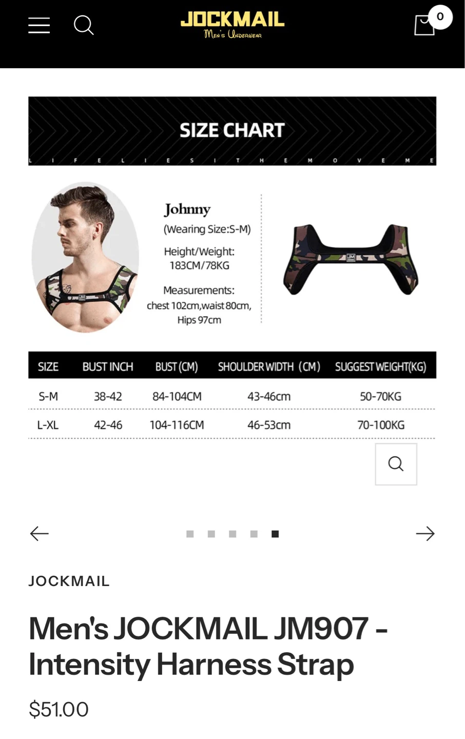 ⚽️Jockmail men’s body harness L/XL - photo 2
