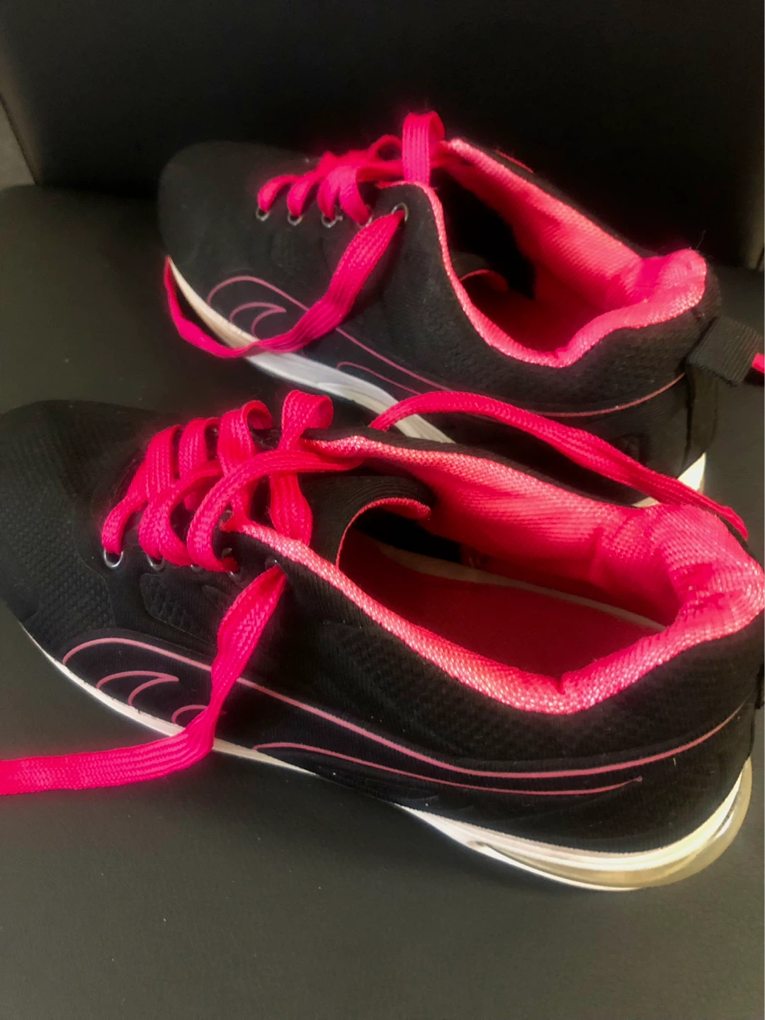 Black and Pink Running Shoes
