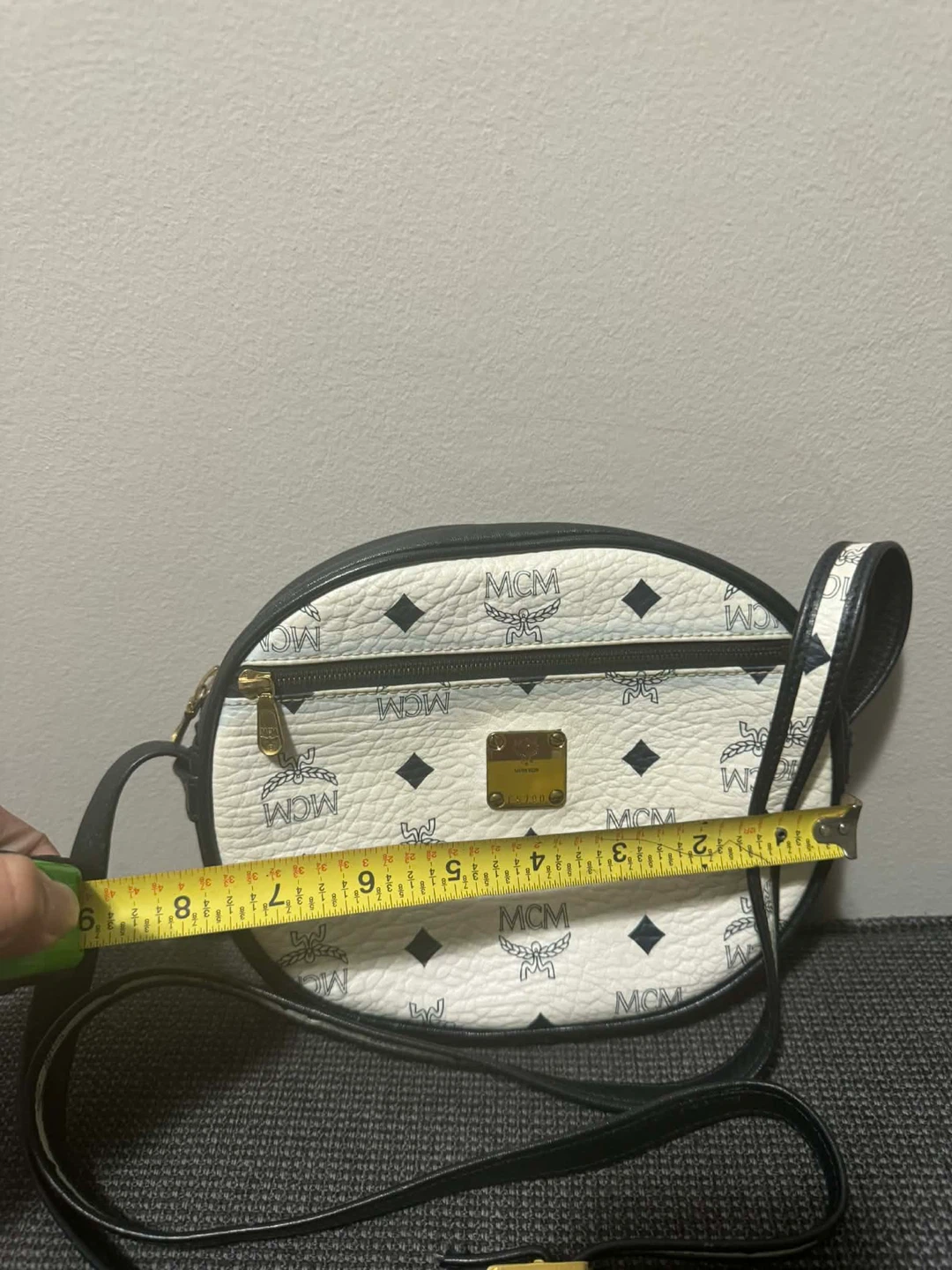 MCM Visetos Oval Crossbody Bag White - photo 2