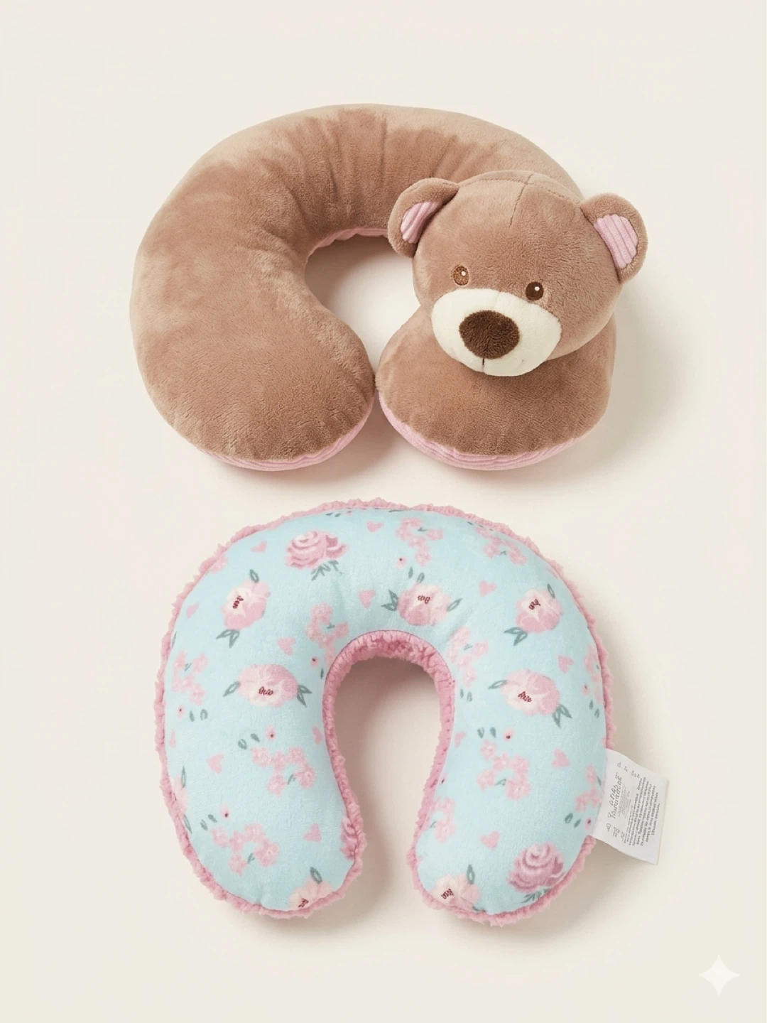 Kids Neck Pillow - Teddy Bear & Floral Design - photo 2