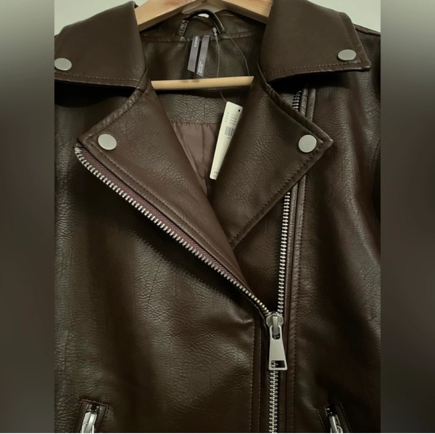 Anthropologie Faux Leather Moto  Jacket ⚽ - photo 3