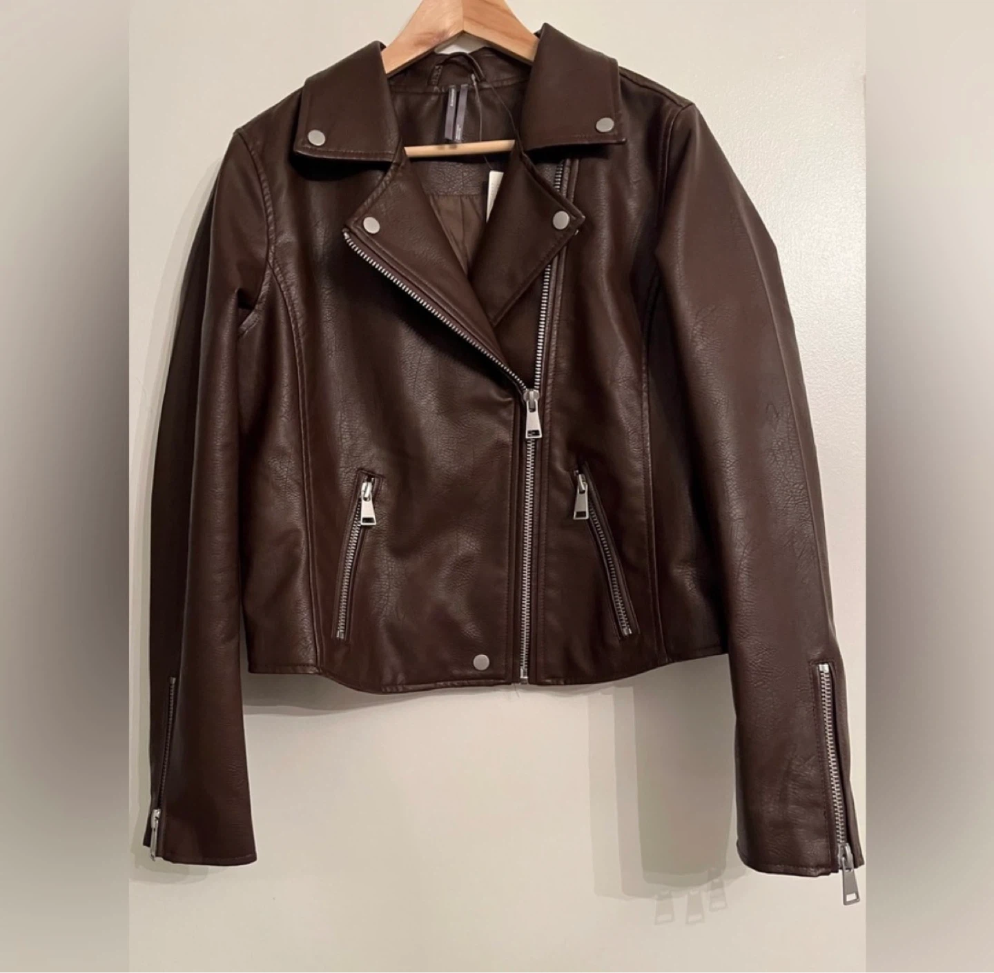Anthropologie Faux Leather Moto  Jacket ⚽ - photo 2