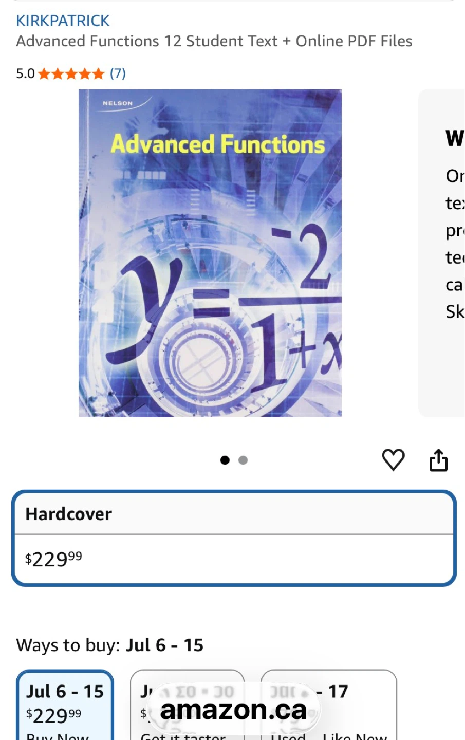 Advanced Functions gr 12 Textbook - photo 2