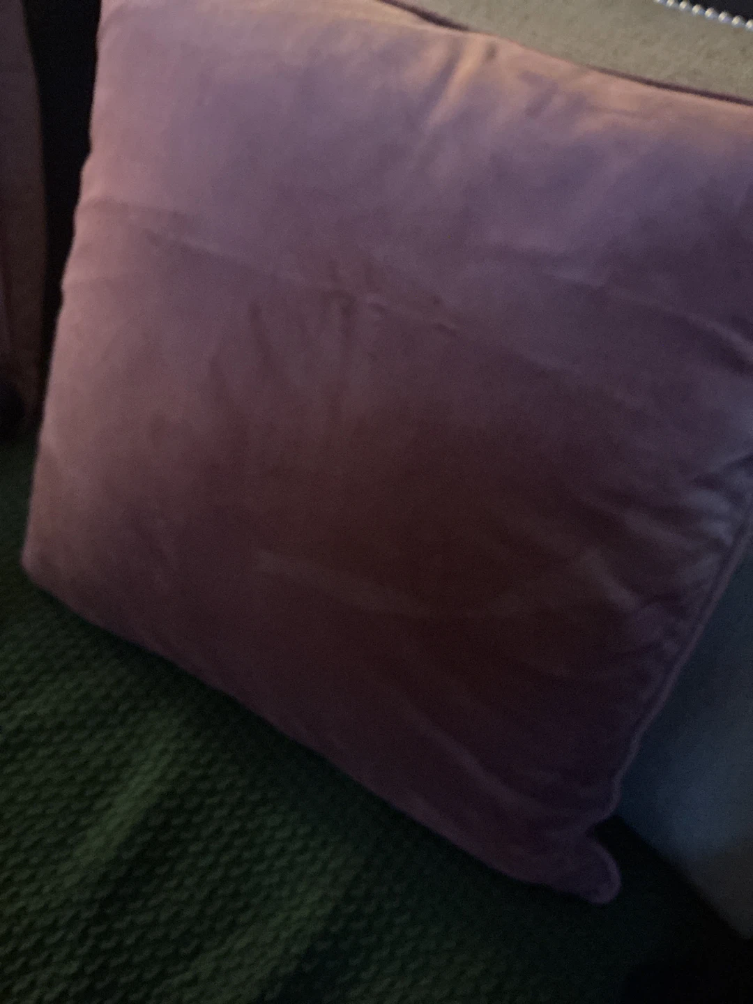 Purple Velvet Decorative Pillow ⚽ - photo 2