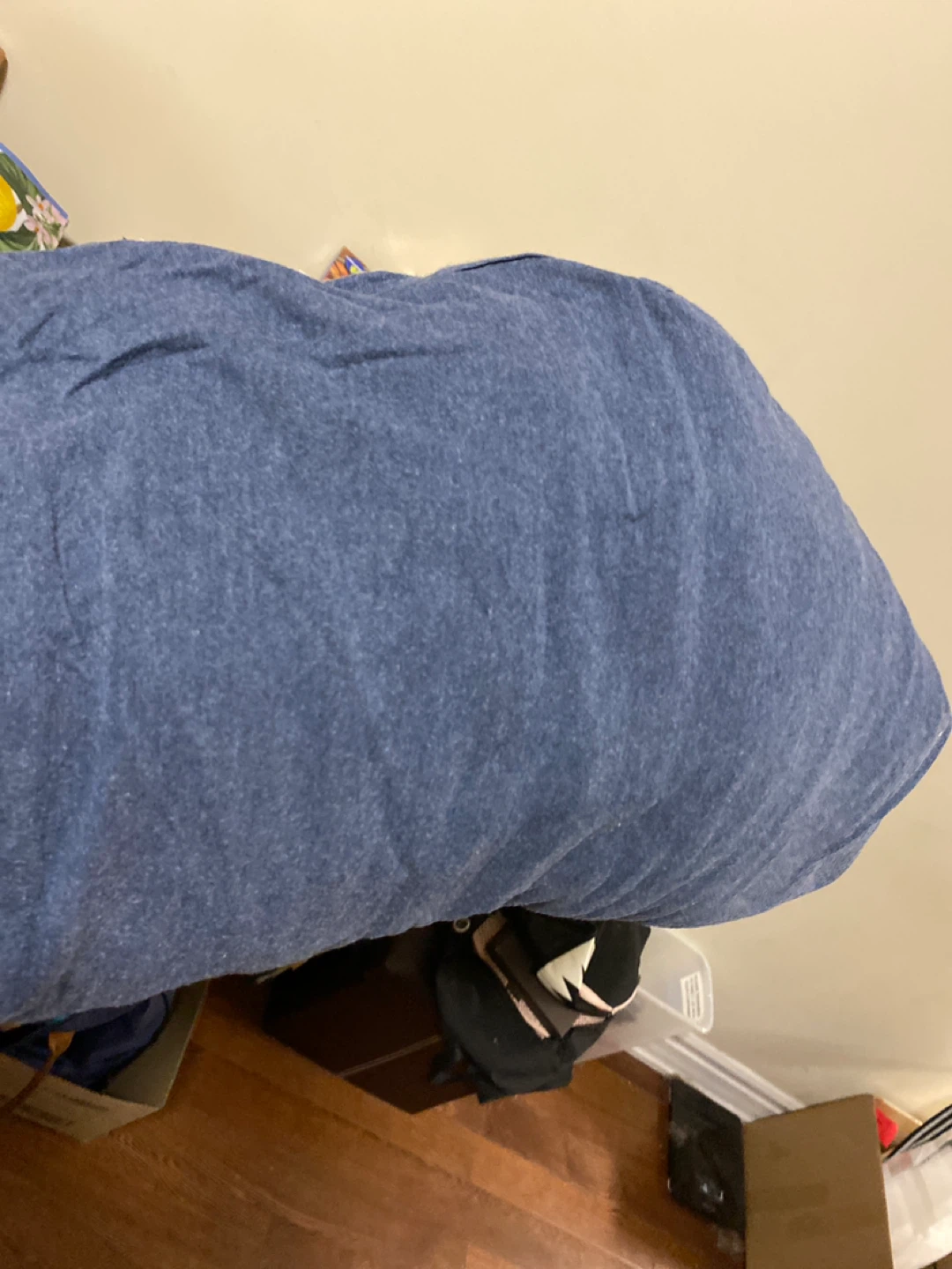 Blue bed sheet