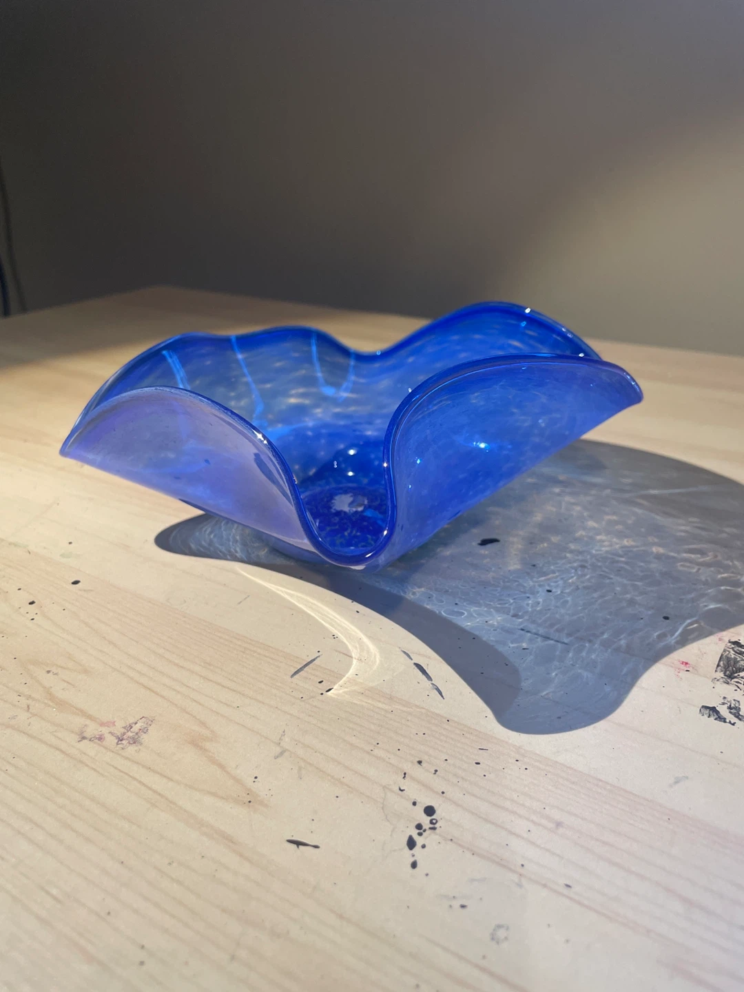 Blue Glass Decorative Bowl (handmade by me) - photo 4