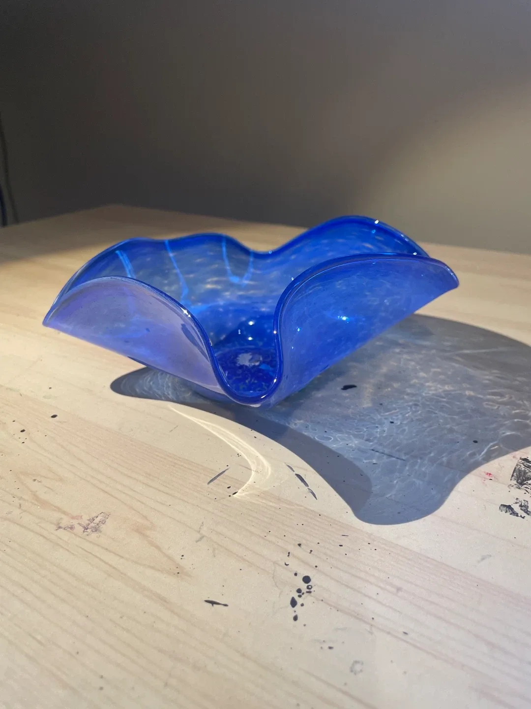 Blue Glass Decorative Bowl (handmade by me) - photo 4