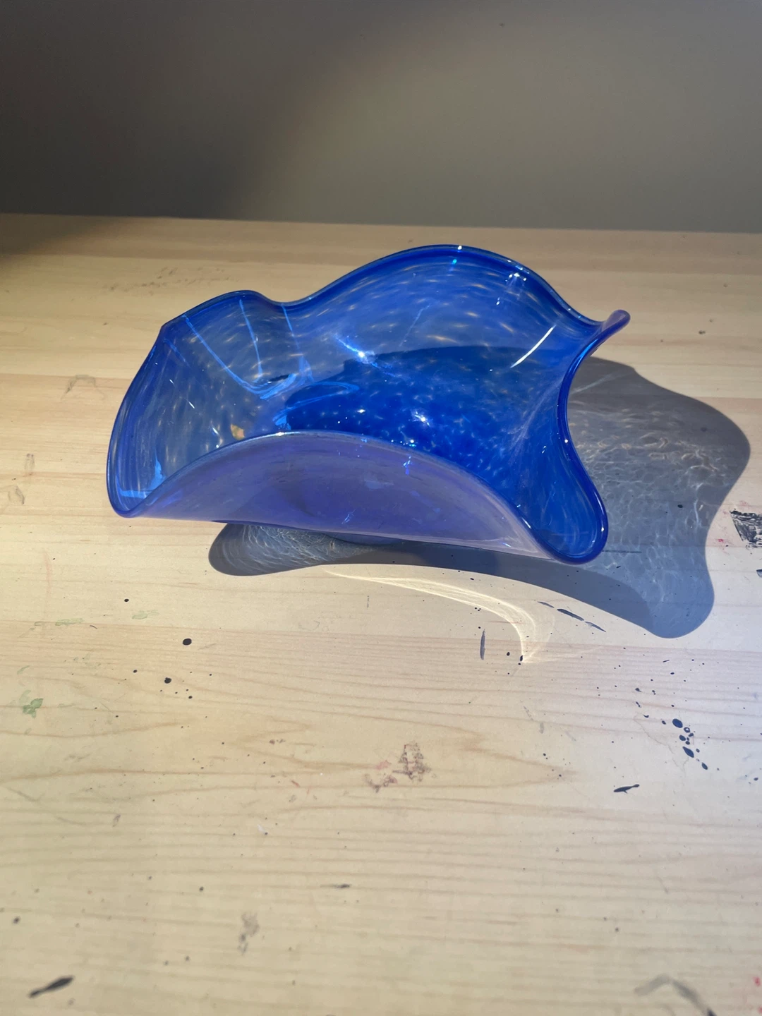 Blue Glass Decorative Bowl (handmade by me) - photo 2