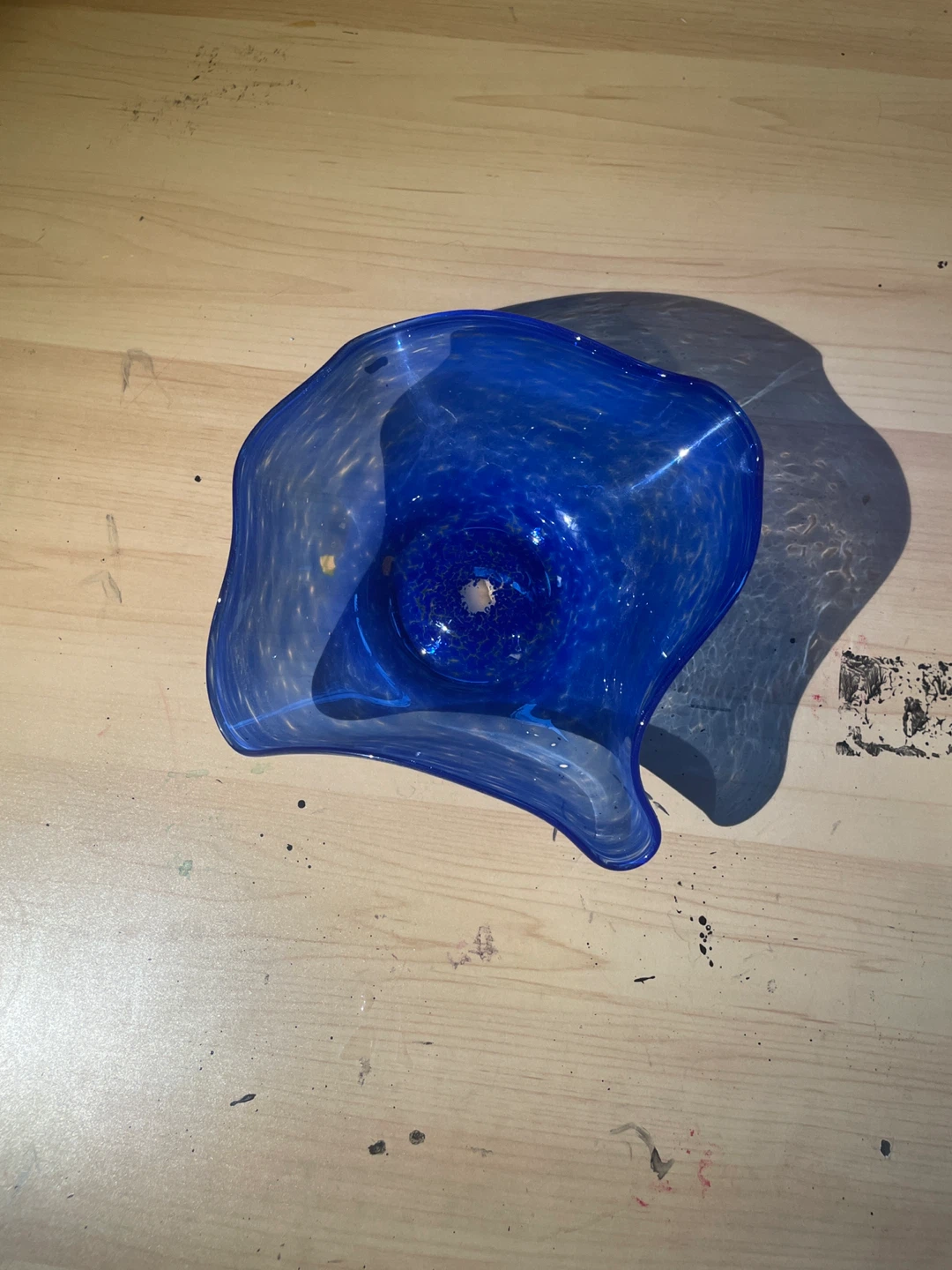 Blue Glass Decorative Bowl (handmade by me) - photo 3